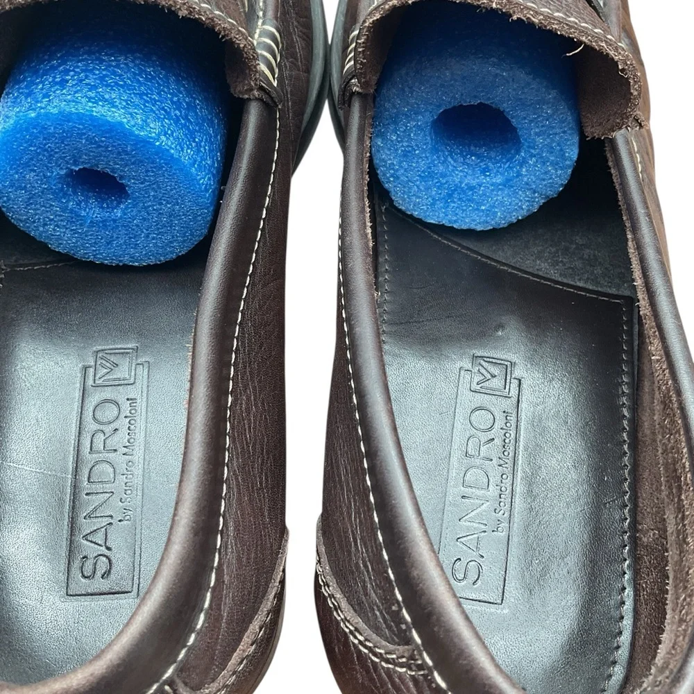 Sandro Moscoloni Rich Brown Leather Slip-Ons‎ 12D
